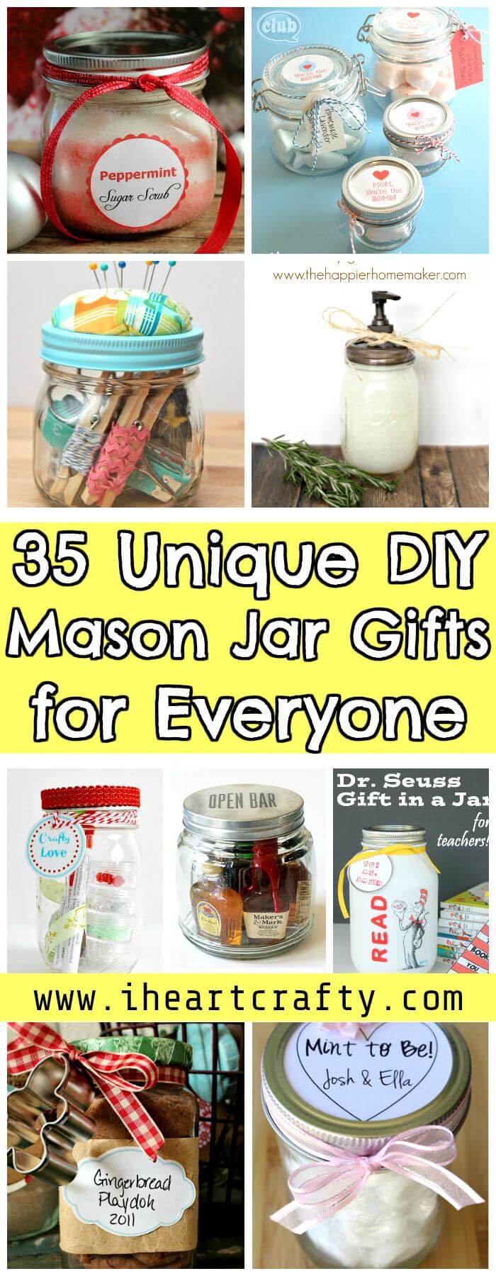 35 Unique DIY Mason Jar Gifts for Everyone - I Heart Crafty